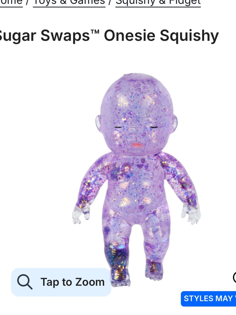Sugar swaps onesie purple squish baby